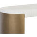 Cavette 50 X 32.5 inch White / Antique Brass Outdoor Console Table